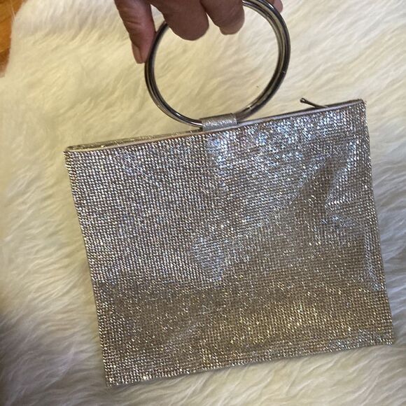 Nina clutch with gemstones Silver 9x7.5” - Picture 8 of 13